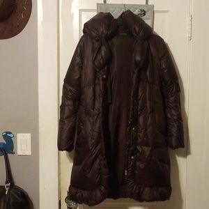 Purple Tahari Puffer Jacket